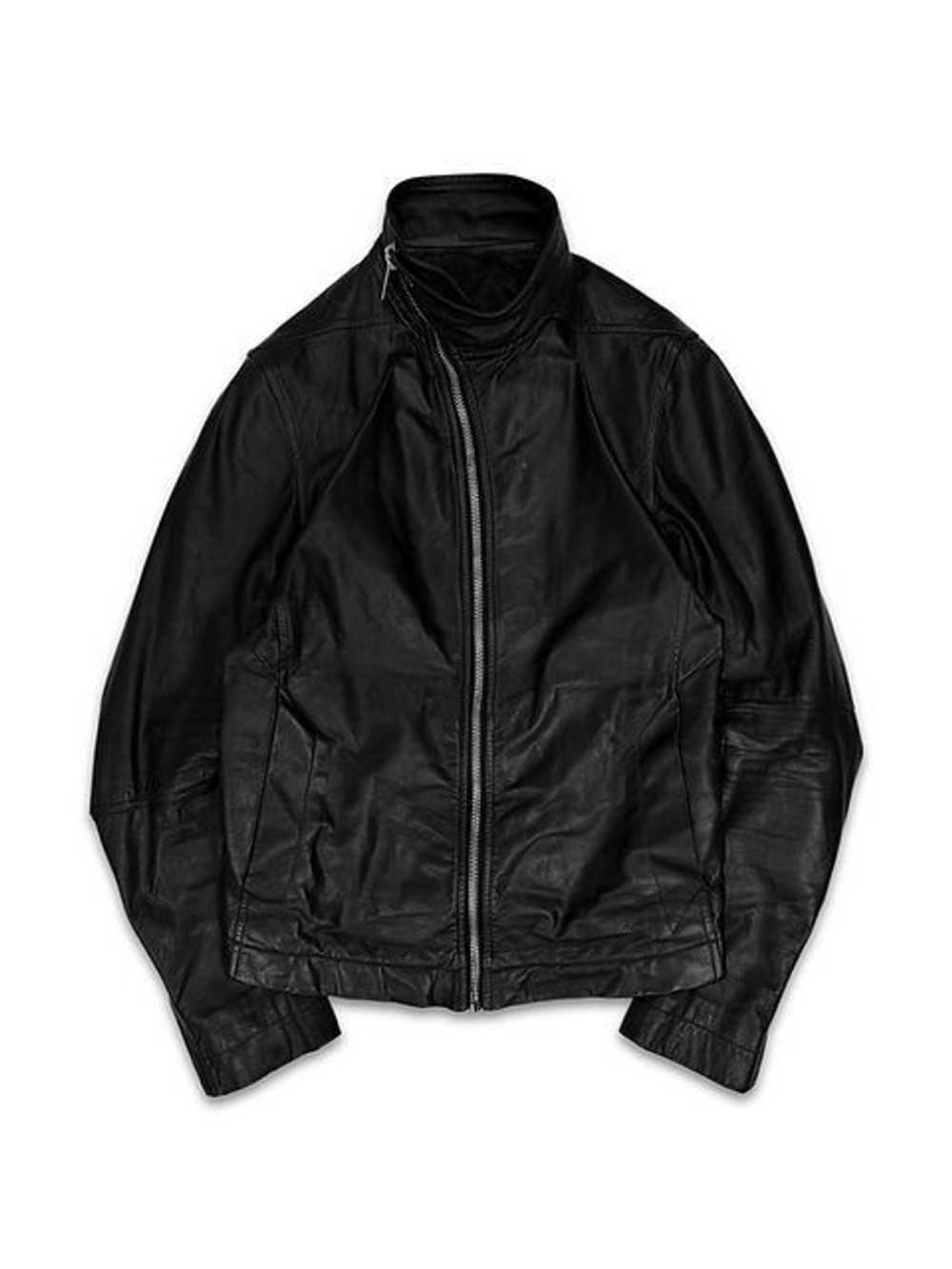 Rick Owens AW13 asymmetric zip leather jacket - image 1