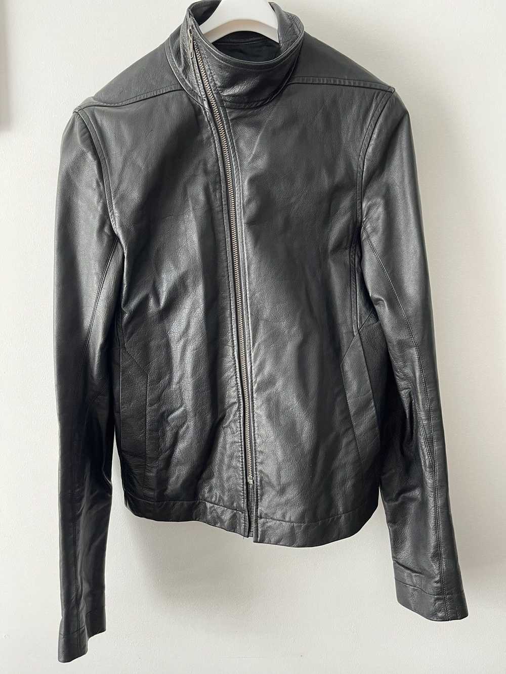 Rick Owens AW13 asymmetric zip leather jacket - image 2