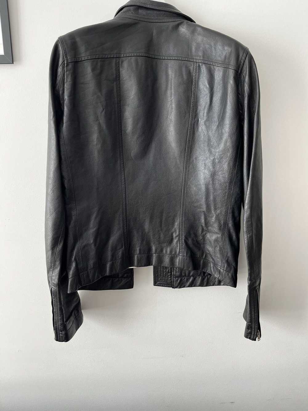 Rick Owens AW13 asymmetric zip leather jacket - image 3