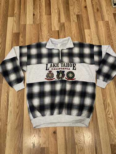 Vacation × Vintage Vintage Lake Tahoe Plaid 1/4 Zi