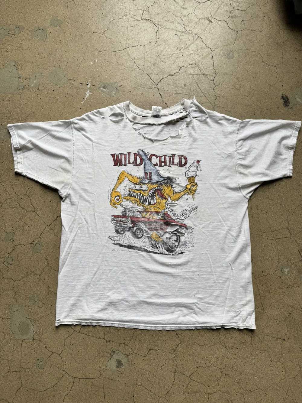 Vintage Vintage Rat Fink Wild Child Thrashed T Sh… - image 1