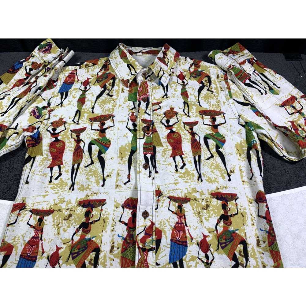 Vintage Boys African Print long sleeve shirt Yout… - image 1