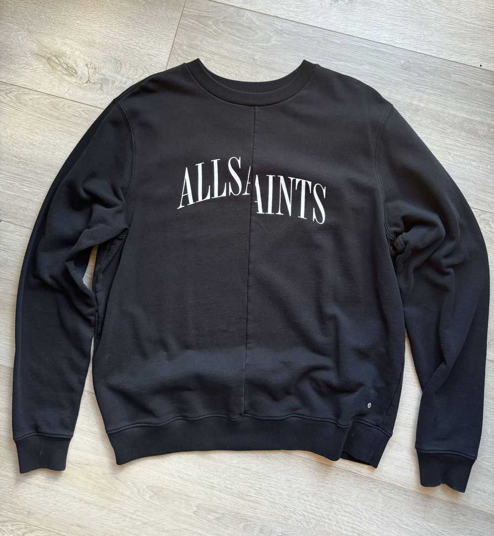 Allsaints All Saints Crewneck Split Logo Text Swe… - image 1