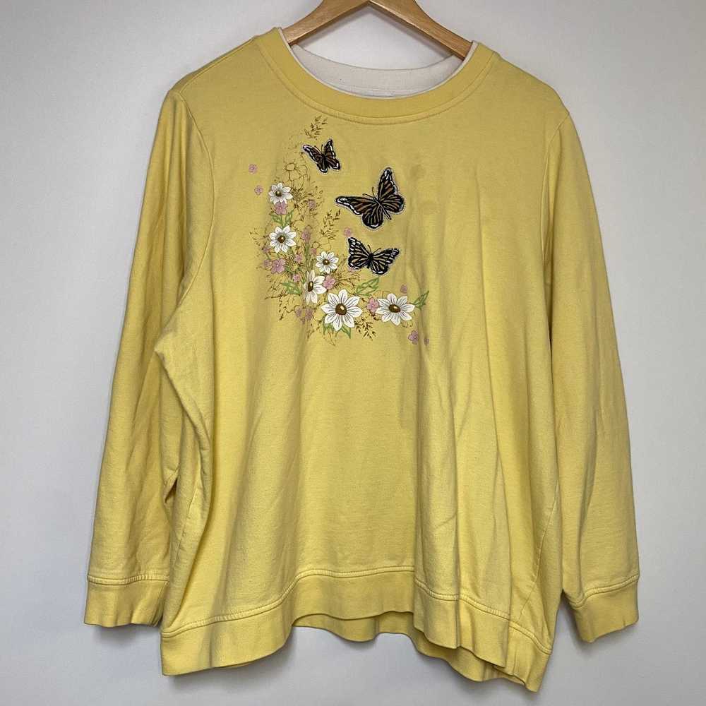 Vintage Vintage Grandma Sweater Yellow Flower Swe… - image 1