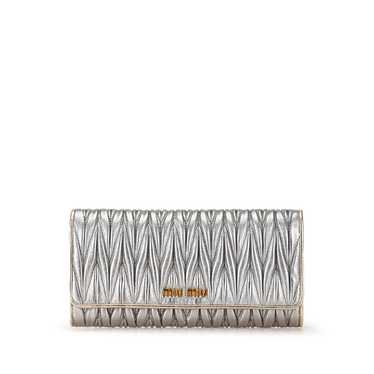 Miu Miu Miu Miu Metallic Lambskin Matelasse Conti… - image 1