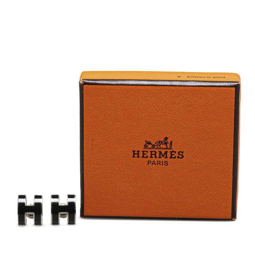 Hermes Hermes Hermes Pop Ash Metal Earrings Silve… - image 5