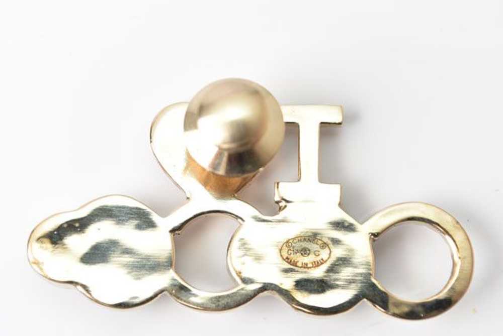 Chanel Chanel Chanel Heart Motif Brooch Pin Badge… - image 3