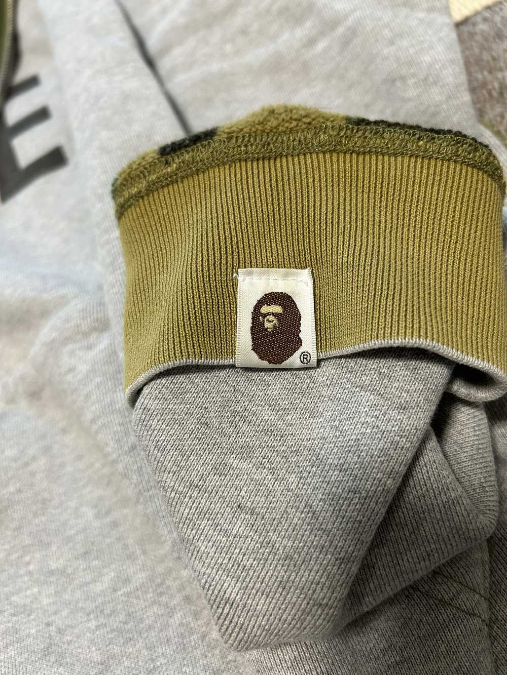 Bape Bape Reversible Green Camo Spell Out Hoodie - image 7