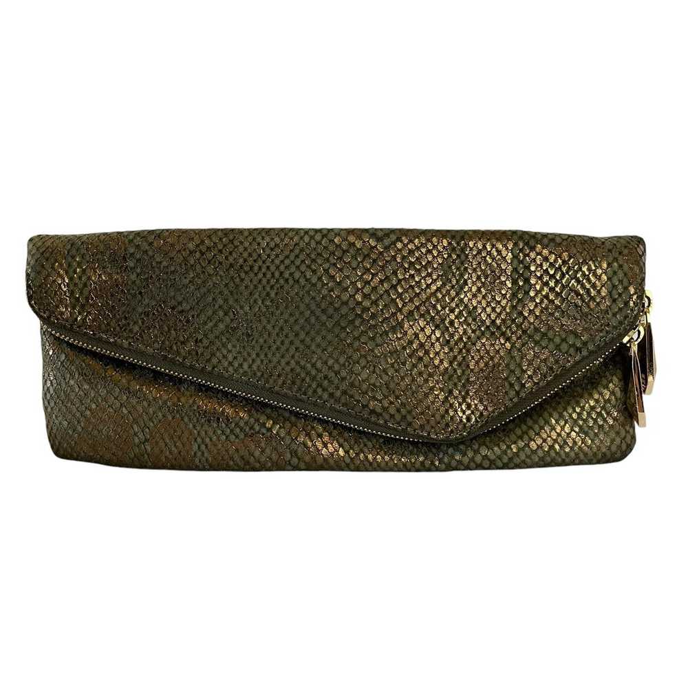 Henri Bendel Debutante Slim Metallic Snake Print … - image 10