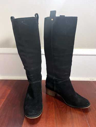 Designer Kate Spade Black Suede Boots Size 6.5