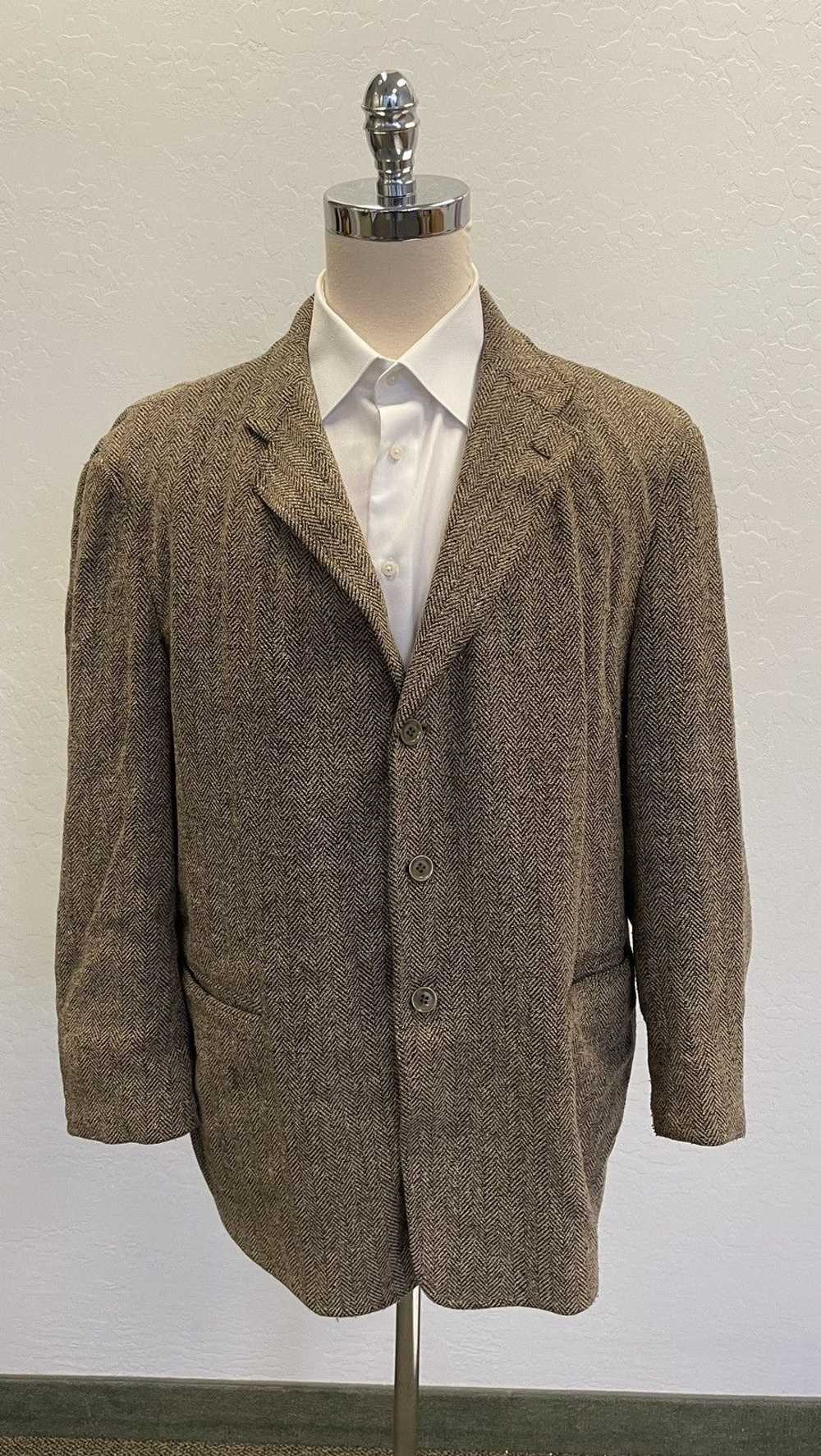 Armani Collezioni × Vintage 3-Button Herringbone … - image 1