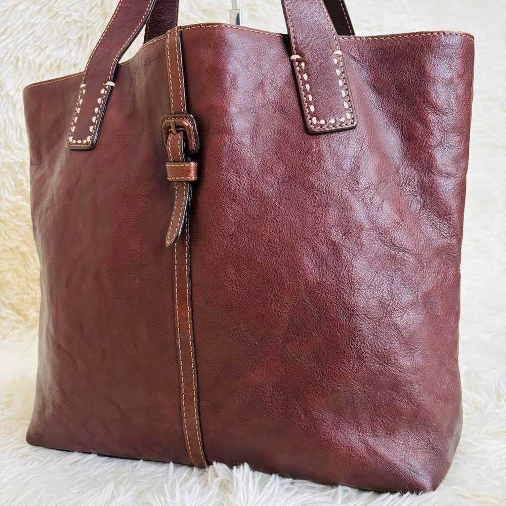 BOX21 Handbag Mii To-to Bag Leather Cowhide Brown… - image 1