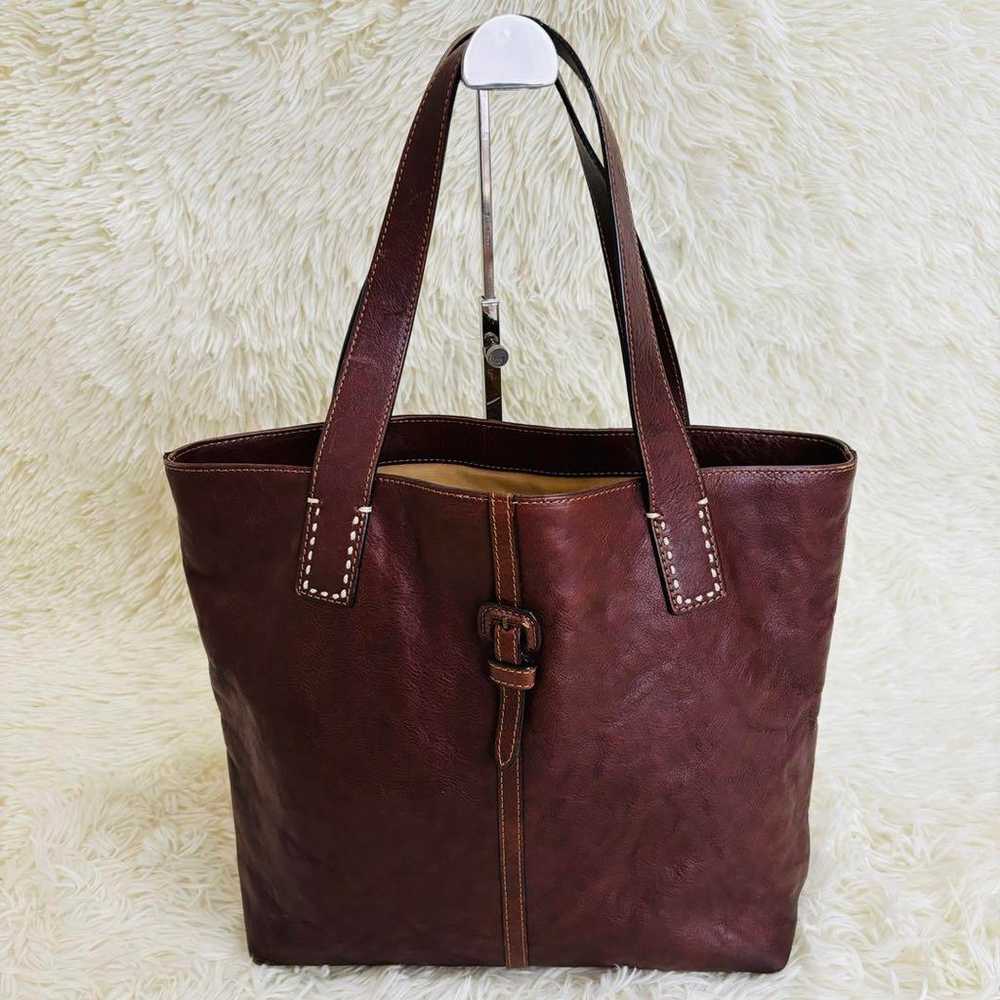 BOX21 Handbag Mii To-to Bag Leather Cowhide Brown… - image 2