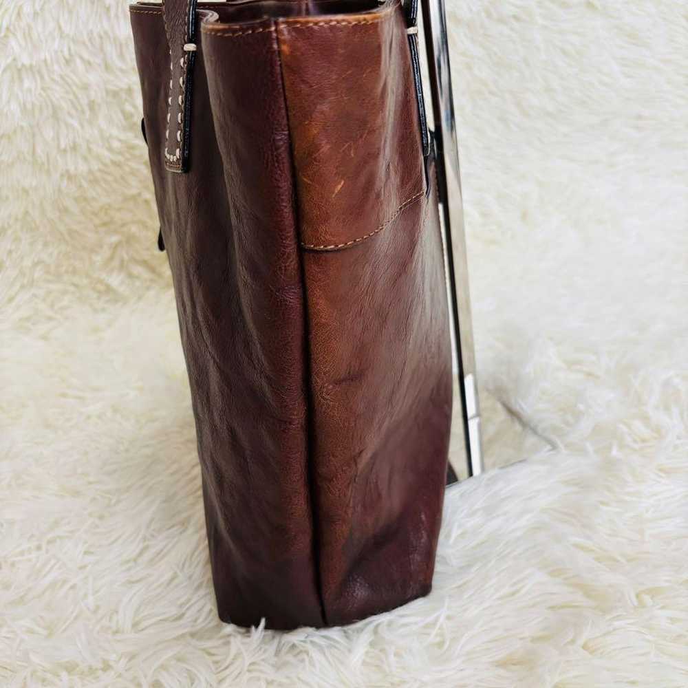 BOX21 Handbag Mii To-to Bag Leather Cowhide Brown… - image 3