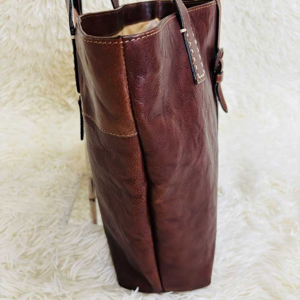 BOX21 Handbag Mii To-to Bag Leather Cowhide Brown… - image 4