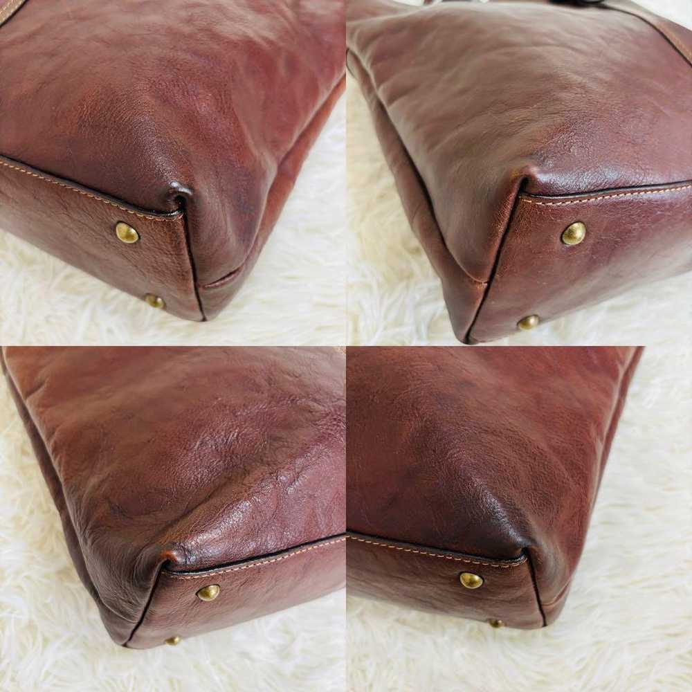 BOX21 Handbag Mii To-to Bag Leather Cowhide Brown… - image 7