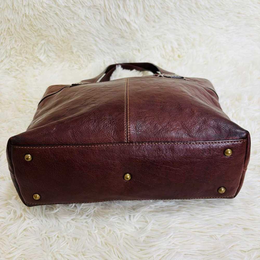 BOX21 Handbag Mii To-to Bag Leather Cowhide Brown… - image 8