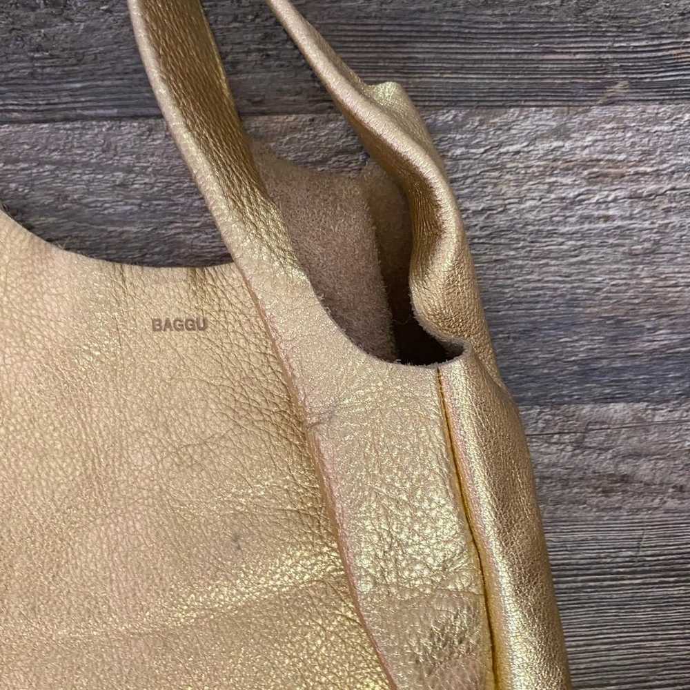 BAGGU Metallic gold bag - image 3