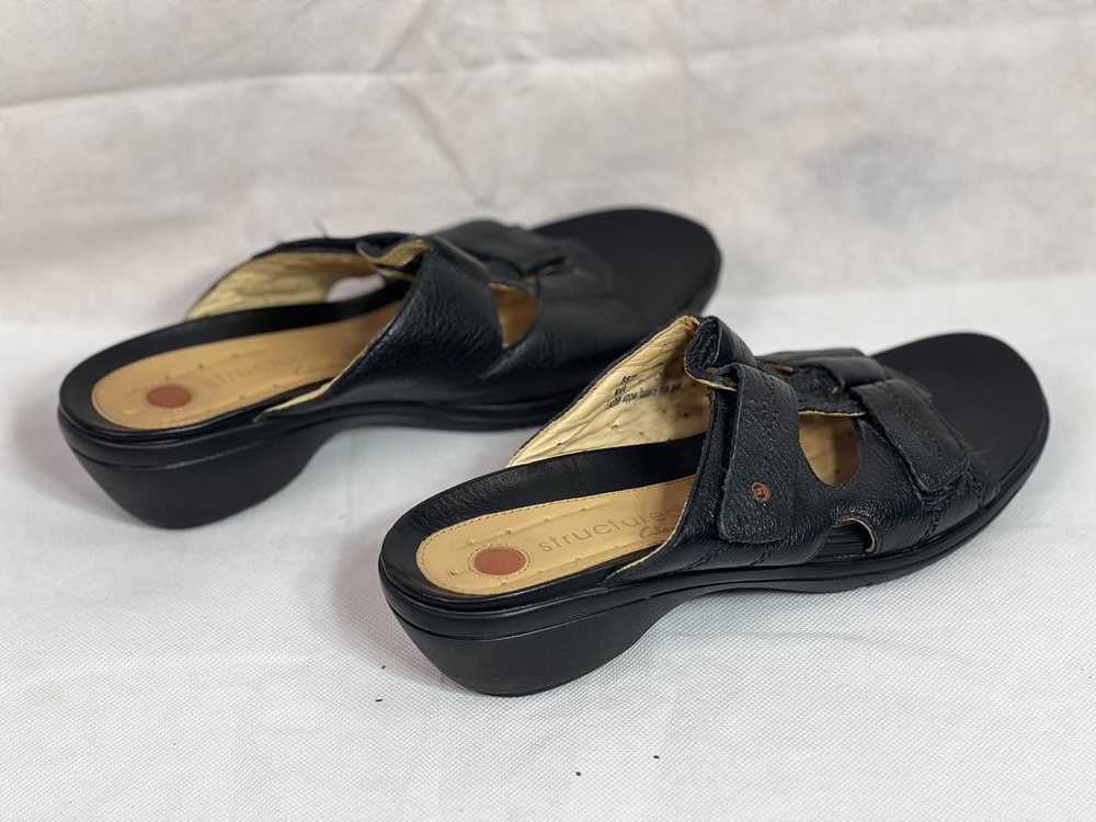 Clarks Clarks Womens 8.5 Black Leather Slides Sho… - image 7