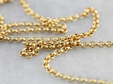 Yellow Gold Rolo Chain - image 1