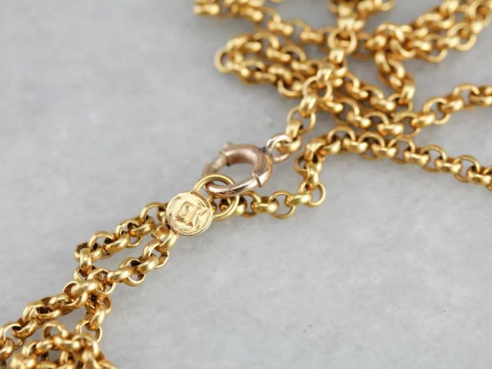 Yellow Gold Rolo Chain - image 3