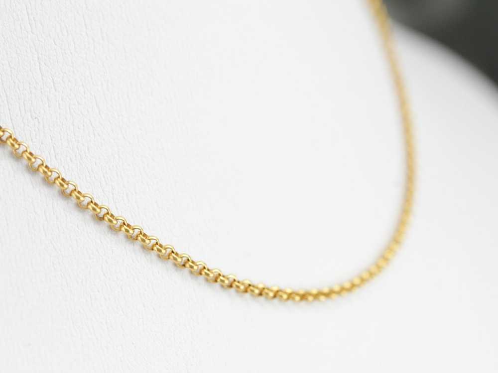 Yellow Gold Rolo Chain - image 4