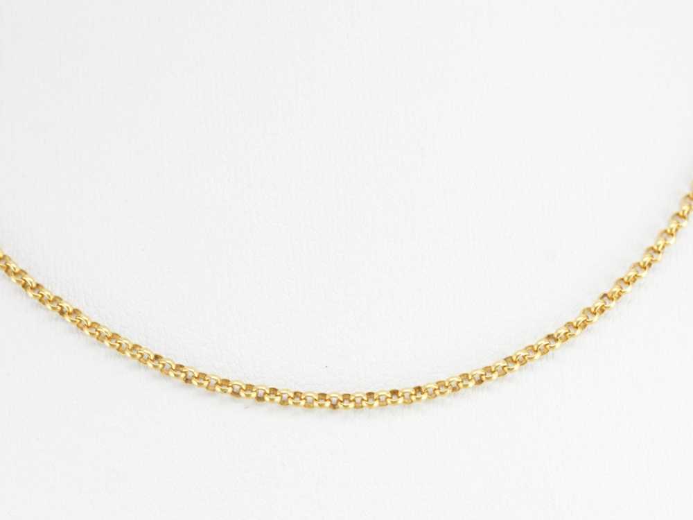 Yellow Gold Rolo Chain - image 5