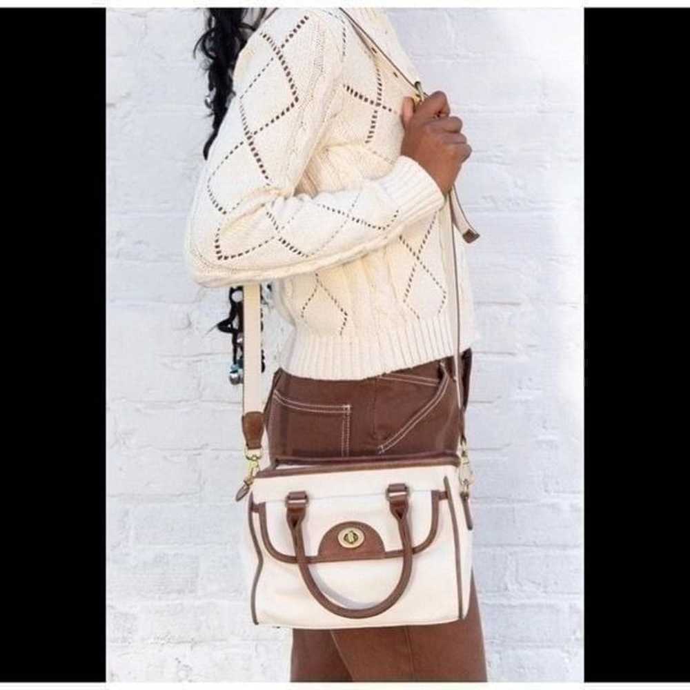 Brandy Melville Ivory Canvas Shoulder Bag - image 2