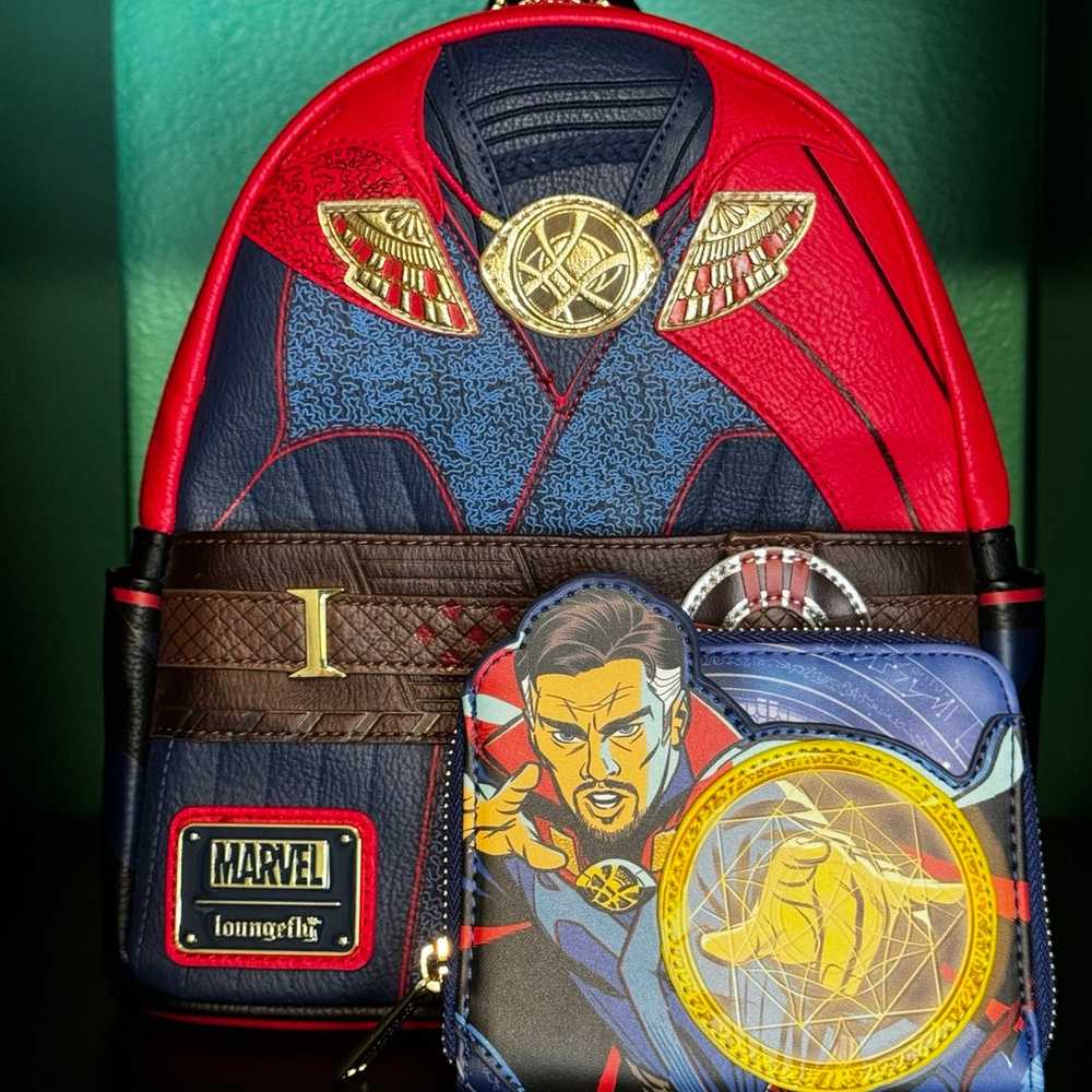 Loungefly Doctor Strange Mini Backpack + Wallet B… - image 1