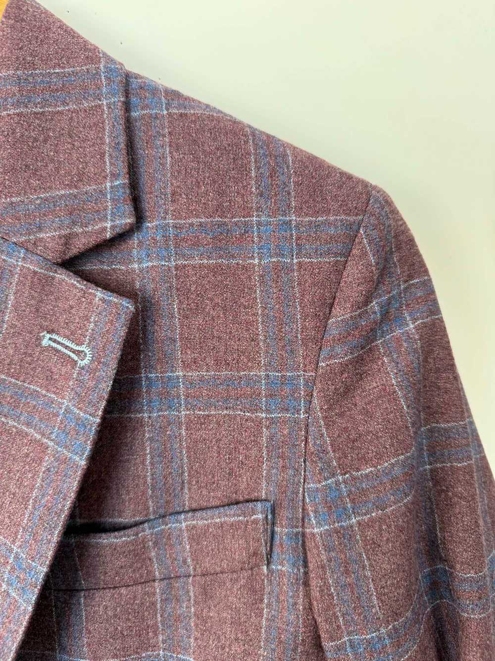 Kirrin Finch Plum Plaid Wool Blazer - image 2