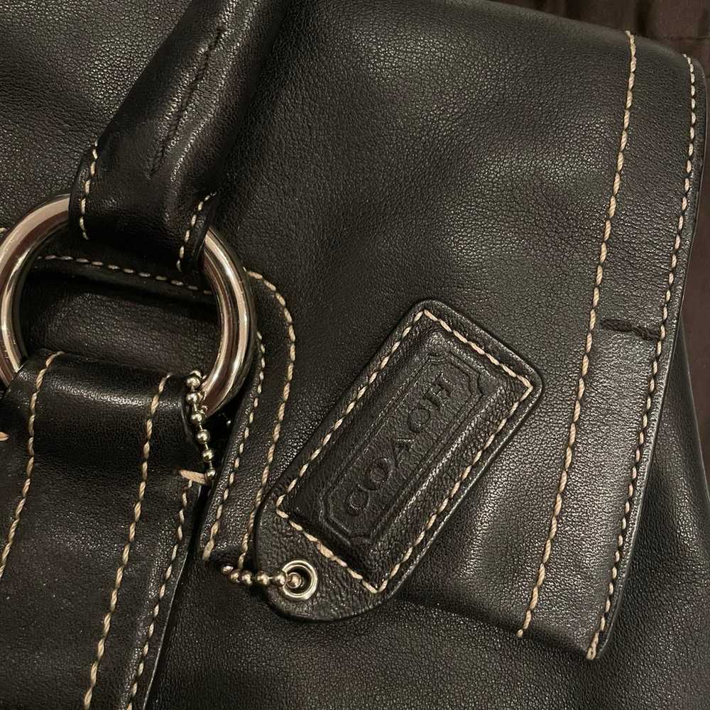 100% leather Coach shoulder bag - image 3