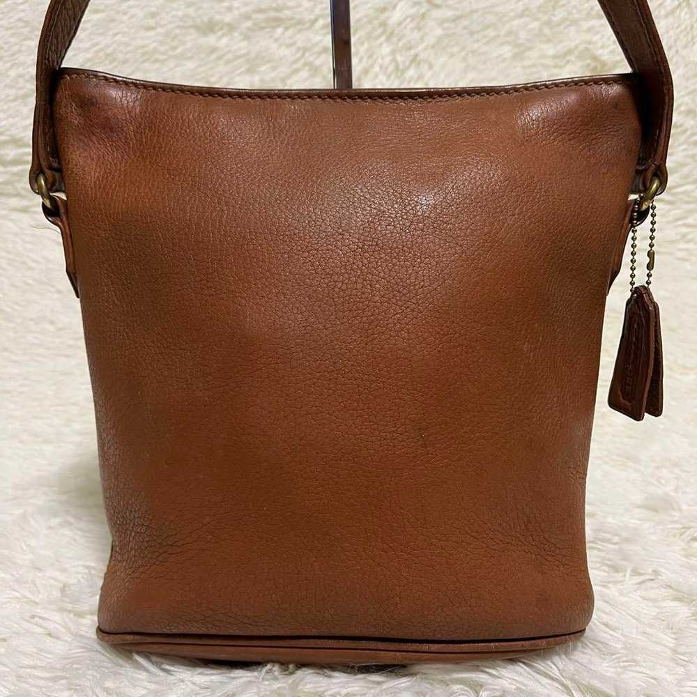 COACH Old Coach Leather Shoulder Bag Brown 339 - image 2