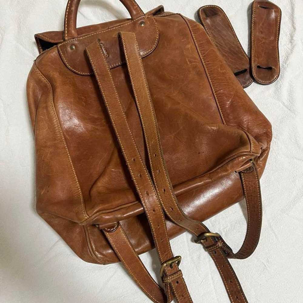 HOLLAND BROTHERS Brown Leather Rucksack Genuine L… - image 2