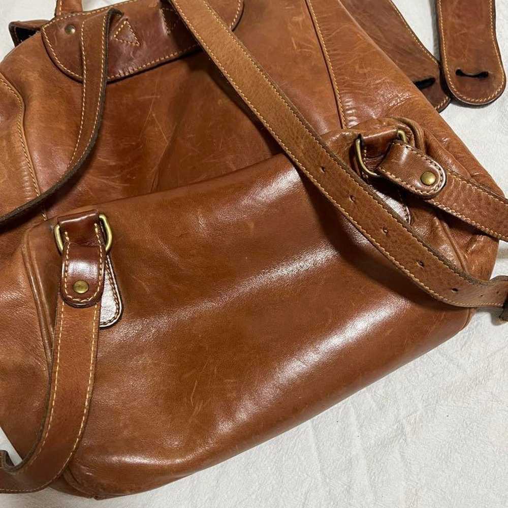 HOLLAND BROTHERS Brown Leather Rucksack Genuine L… - image 3