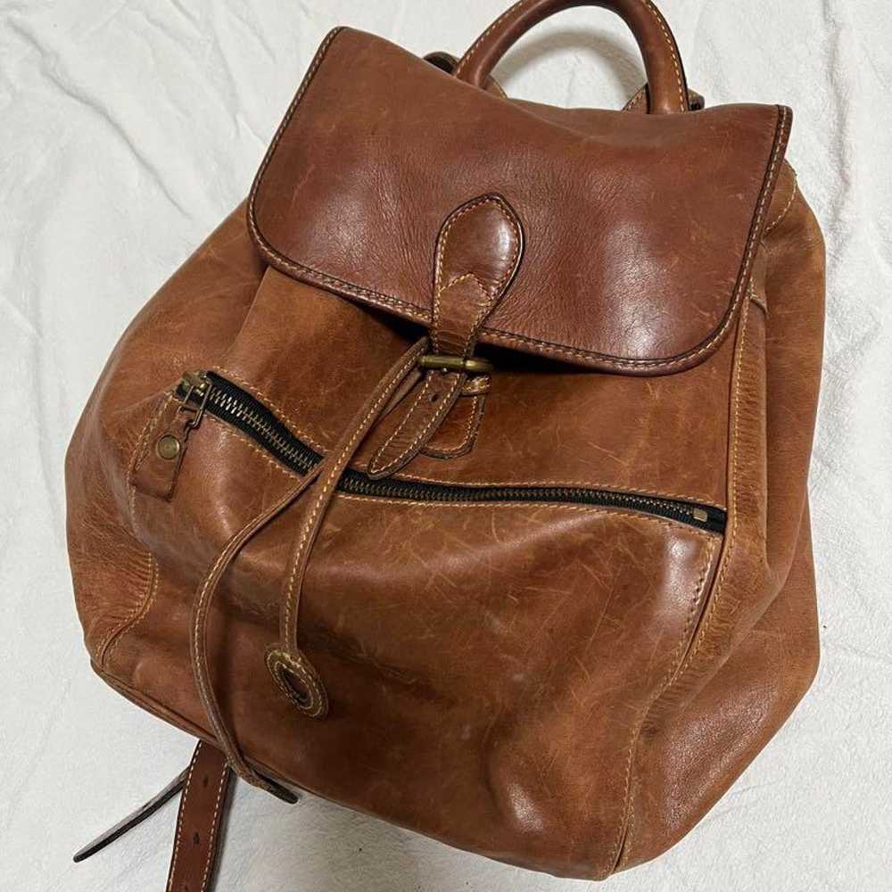 HOLLAND BROTHERS Brown Leather Rucksack Genuine L… - image 5