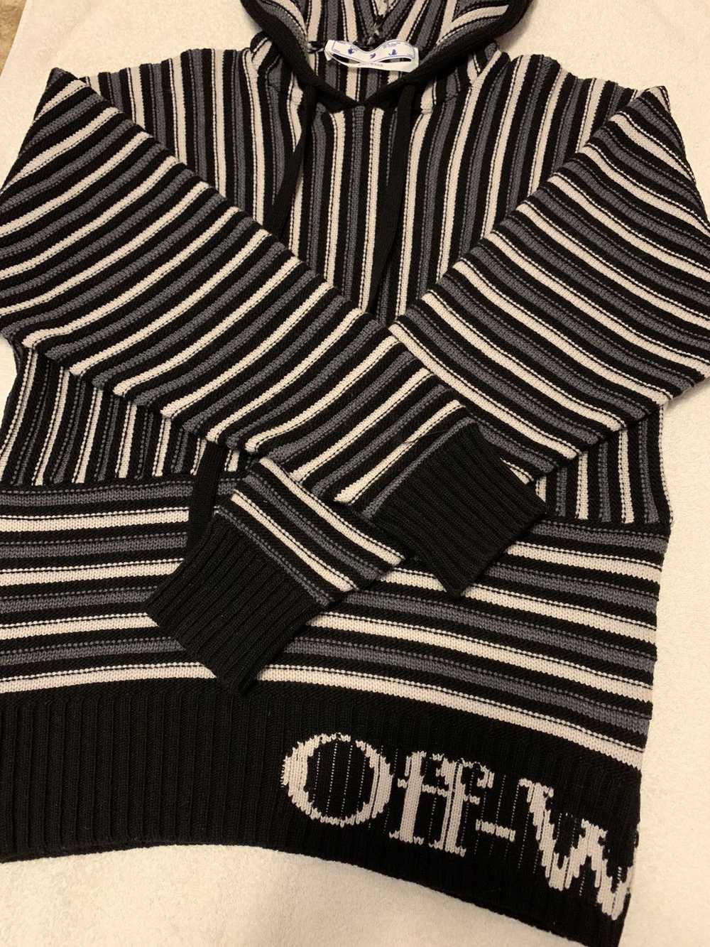 Off-White 🔥Brand New🔥Striped Knitted Wool Hoodie - image 3