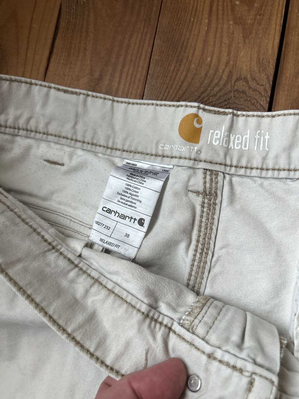 Carhartt Vintage Y2K Carhartt White Tan Cargo Sho… - image 3