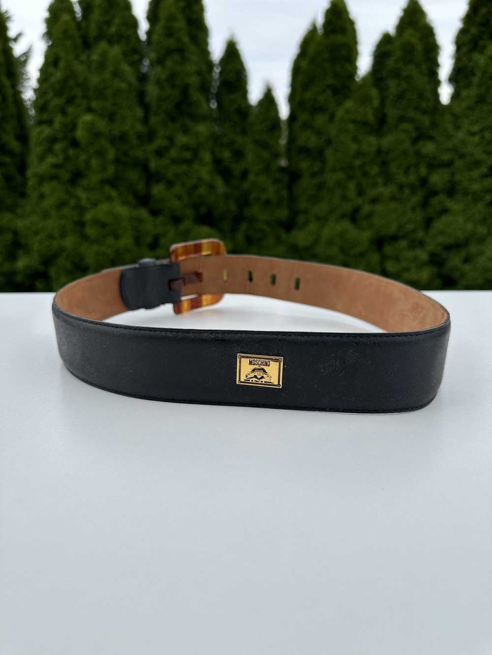 Designer × Luxury × Moschino Moschino black belt … - image 1