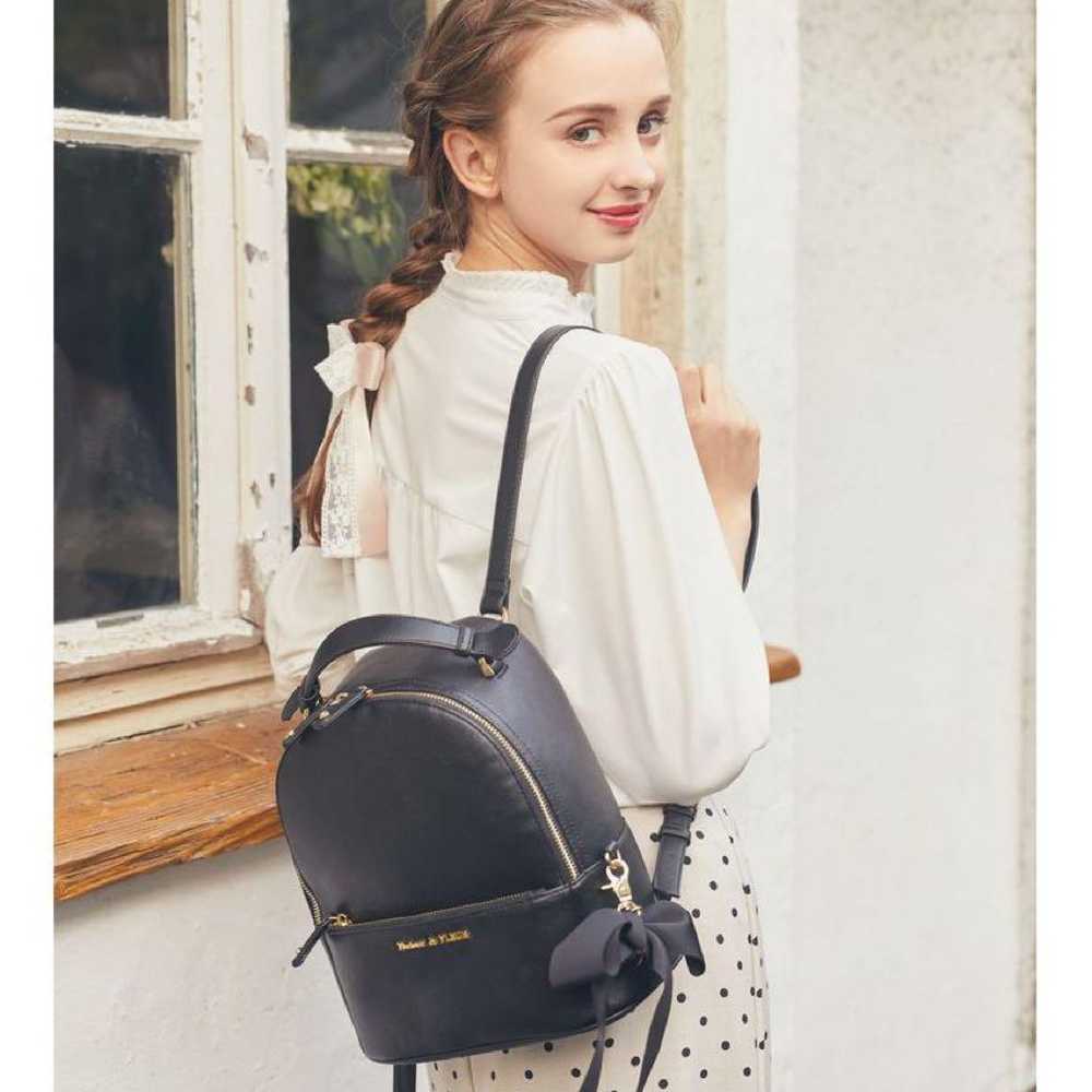 Maison de Fleur backpack black with ribbon bow. - image 2