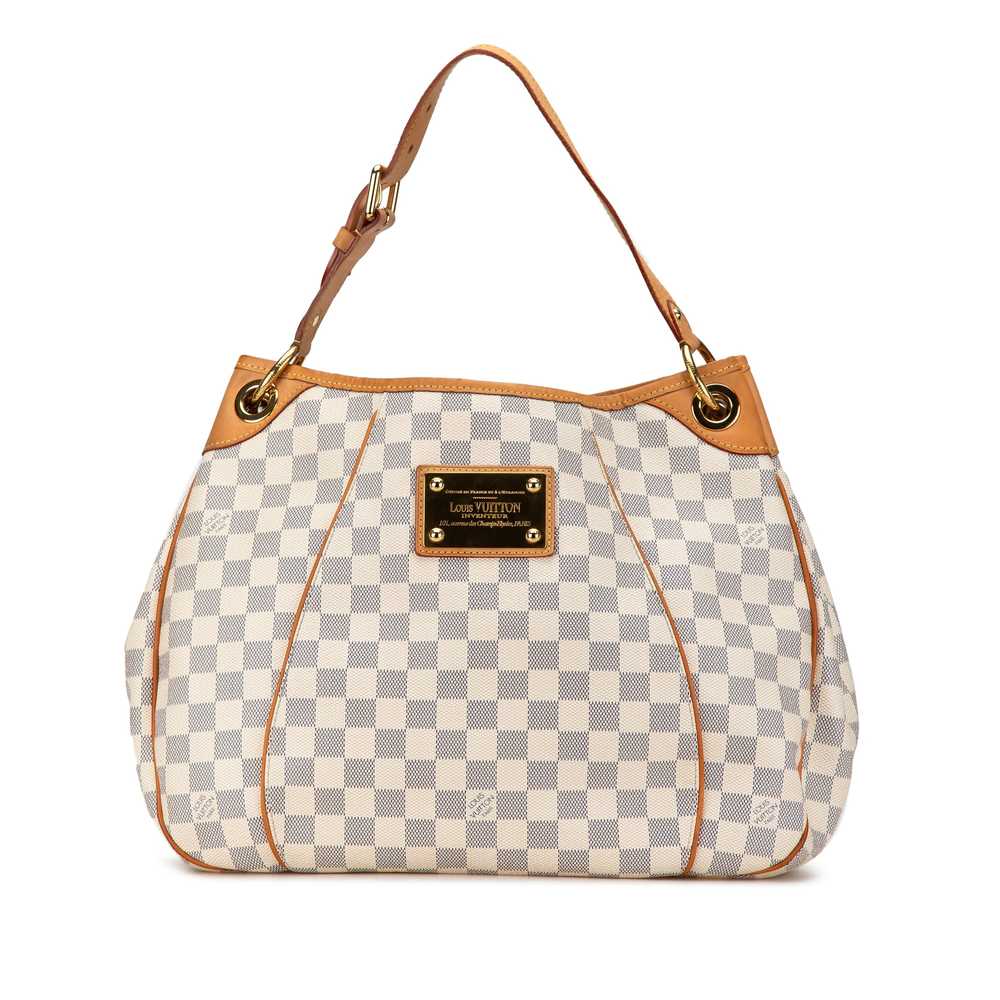 White Louis Vuitton Damier Azur Galliera PM Shoul… - image 1