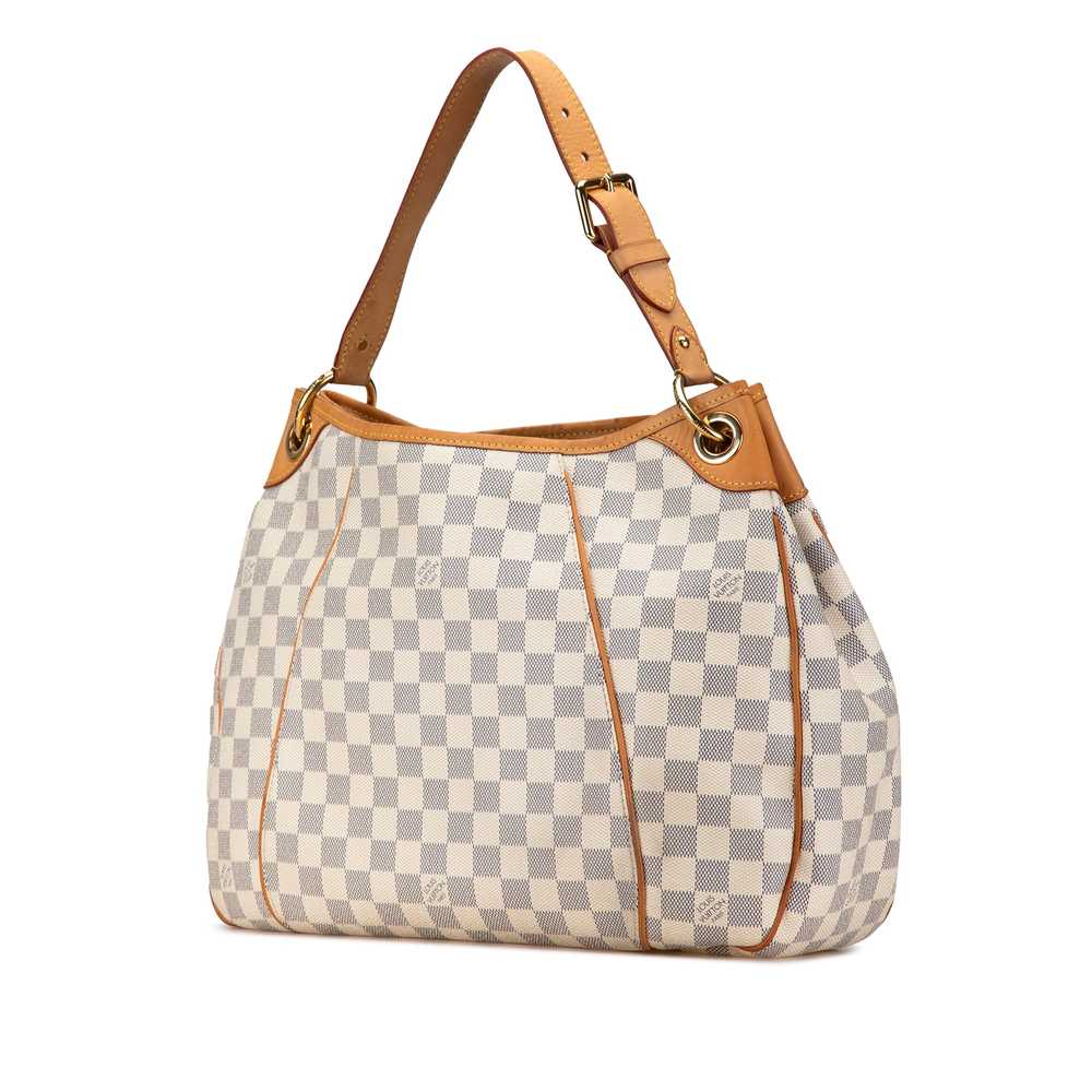 White Louis Vuitton Damier Azur Galliera PM Shoul… - image 2