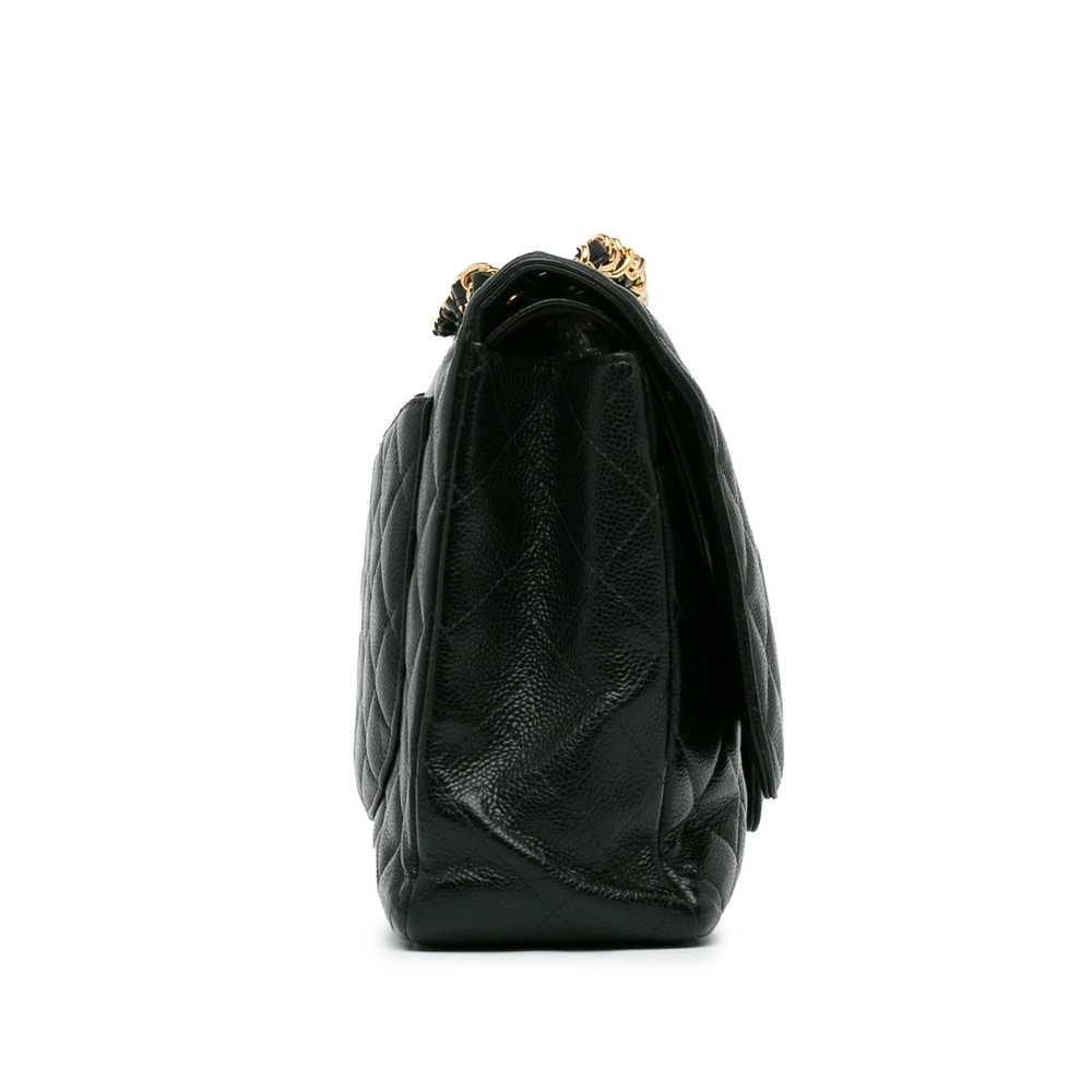 Black Chanel Maxi Classic Caviar Double Flap Shou… - image 3