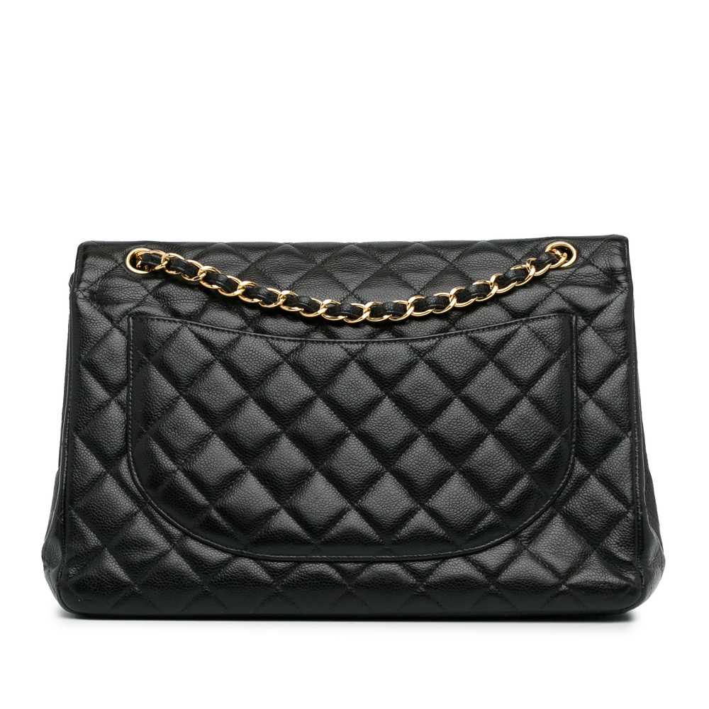 Black Chanel Maxi Classic Caviar Double Flap Shou… - image 4