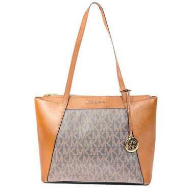 Michael Kors Maddie East West Brown Signature Tote