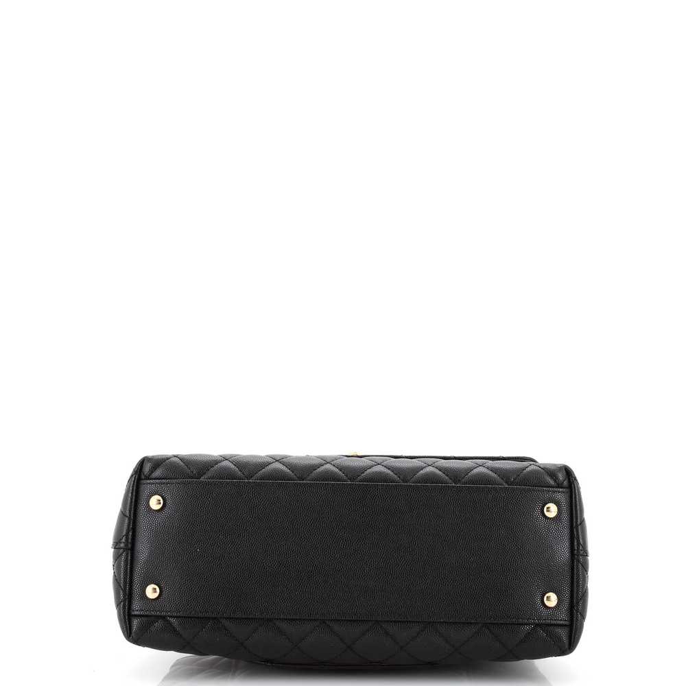 CHANEL Coco Top Handle Bag Quilted Caviar Small - image 4