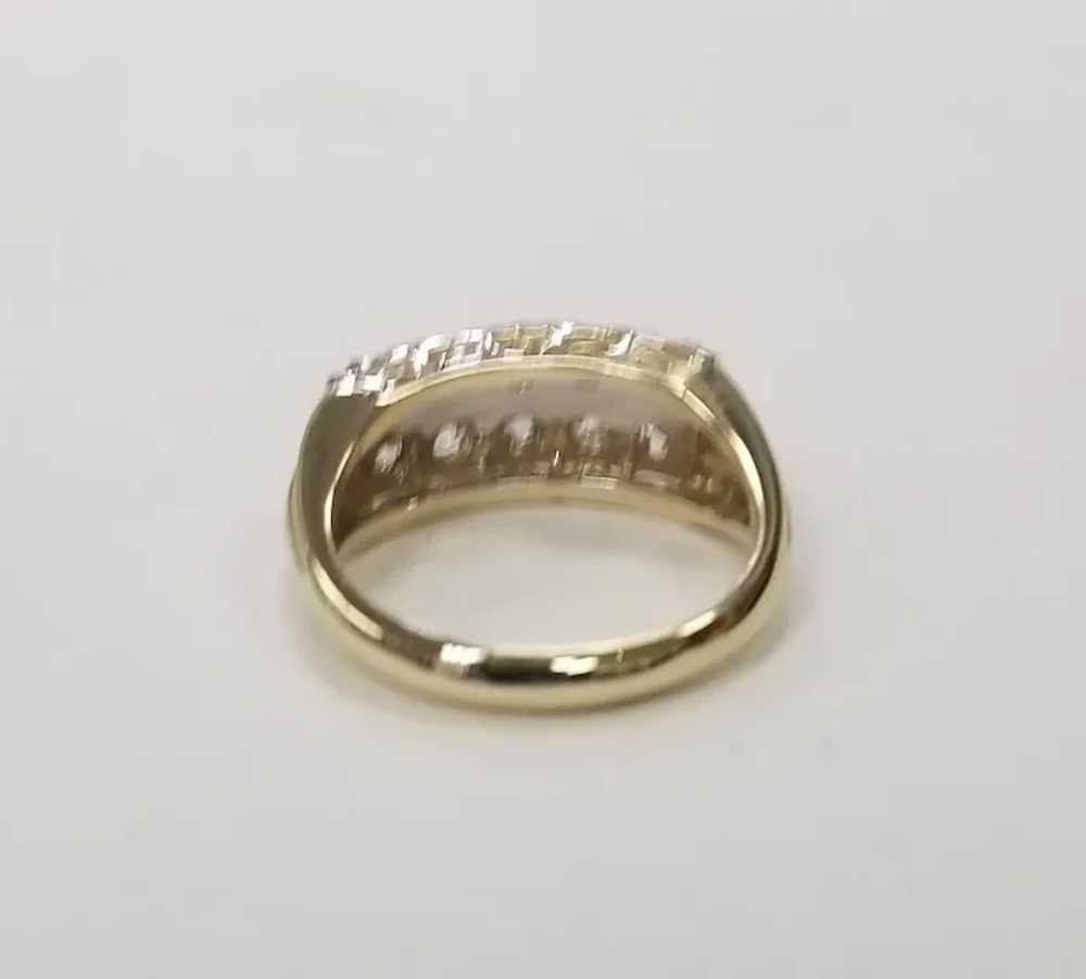 Vintage 14k Yellow and White Gold Old Minor Cut D… - image 3