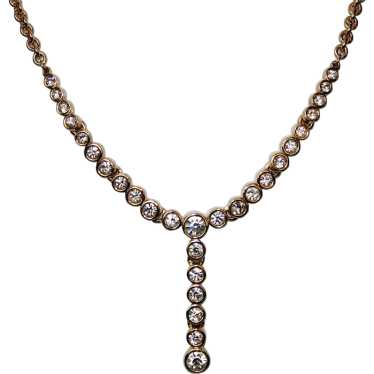 Swarovski Necklace Gold-tone Clear Rhinestone