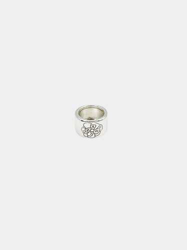 Chanel 2010s 925 Silver Camellia Ring