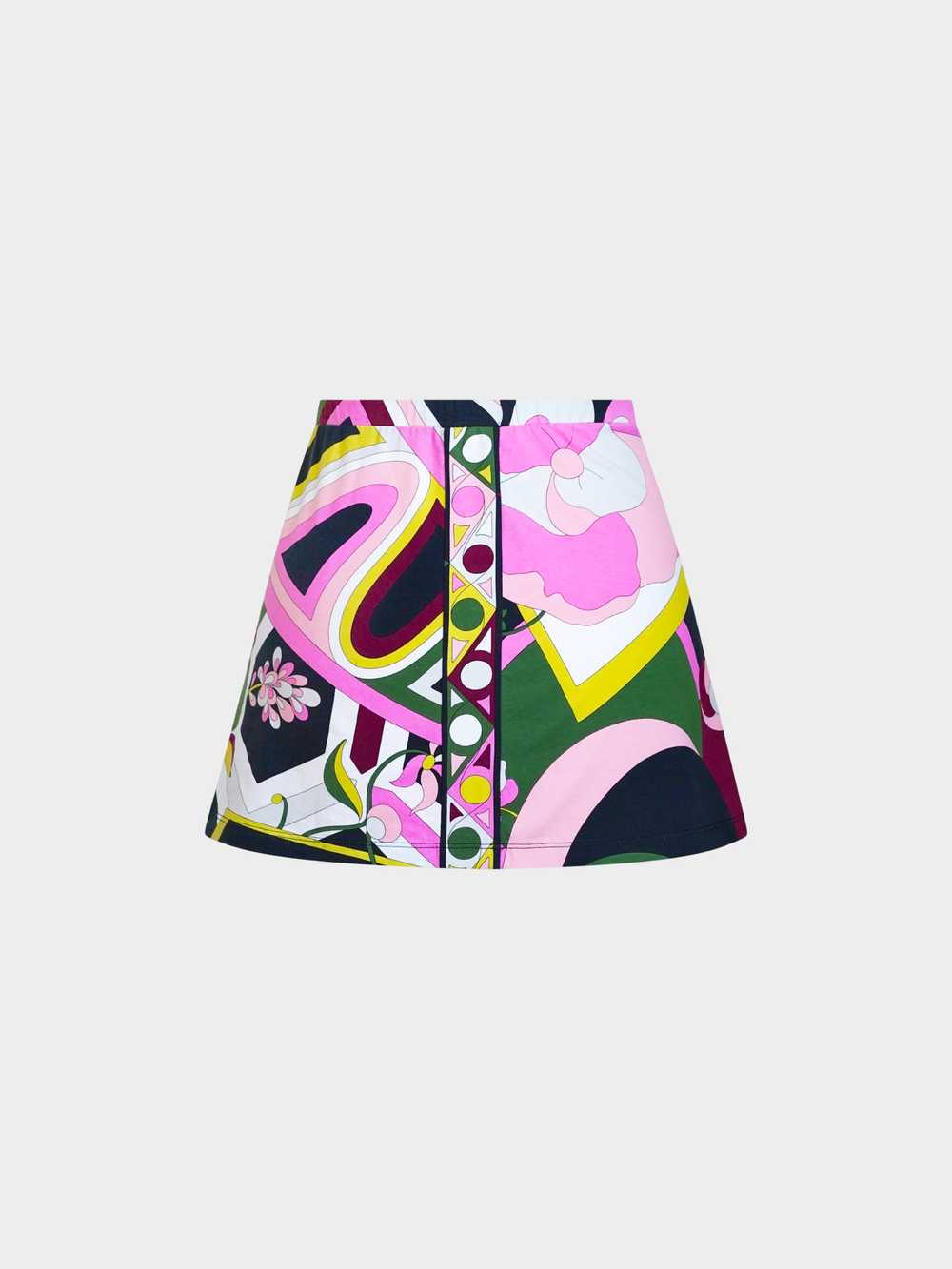 Emilio Pucci 2002 Multicolor Floral Pattern Skirt - image 2