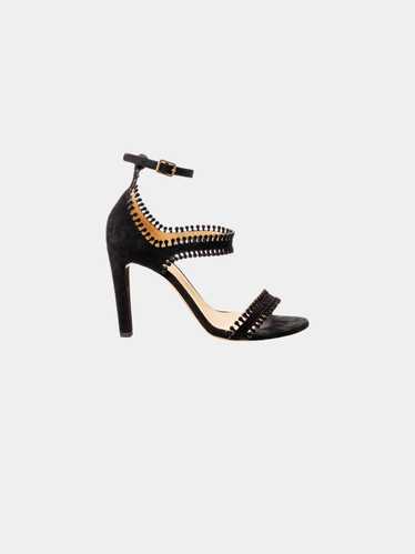 Chloe 2010s Black Suede Scalloped Trims Heels